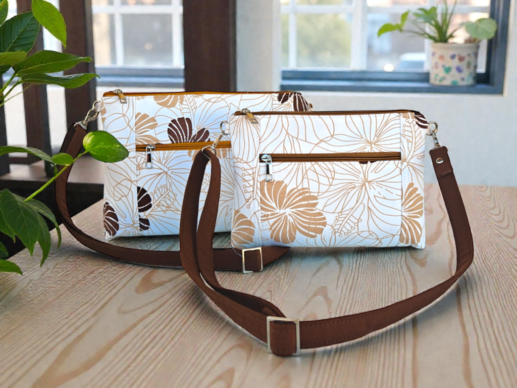crossbody sling bag sewing pattern PDF for beginners